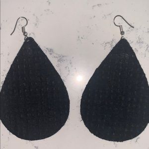 Earrings cute leather ones with pattern